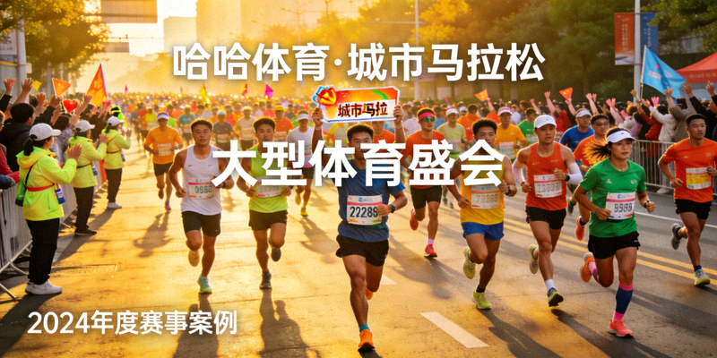 哈哈体育网站Logo - 橙色与深蓝色结合的体育品牌标识